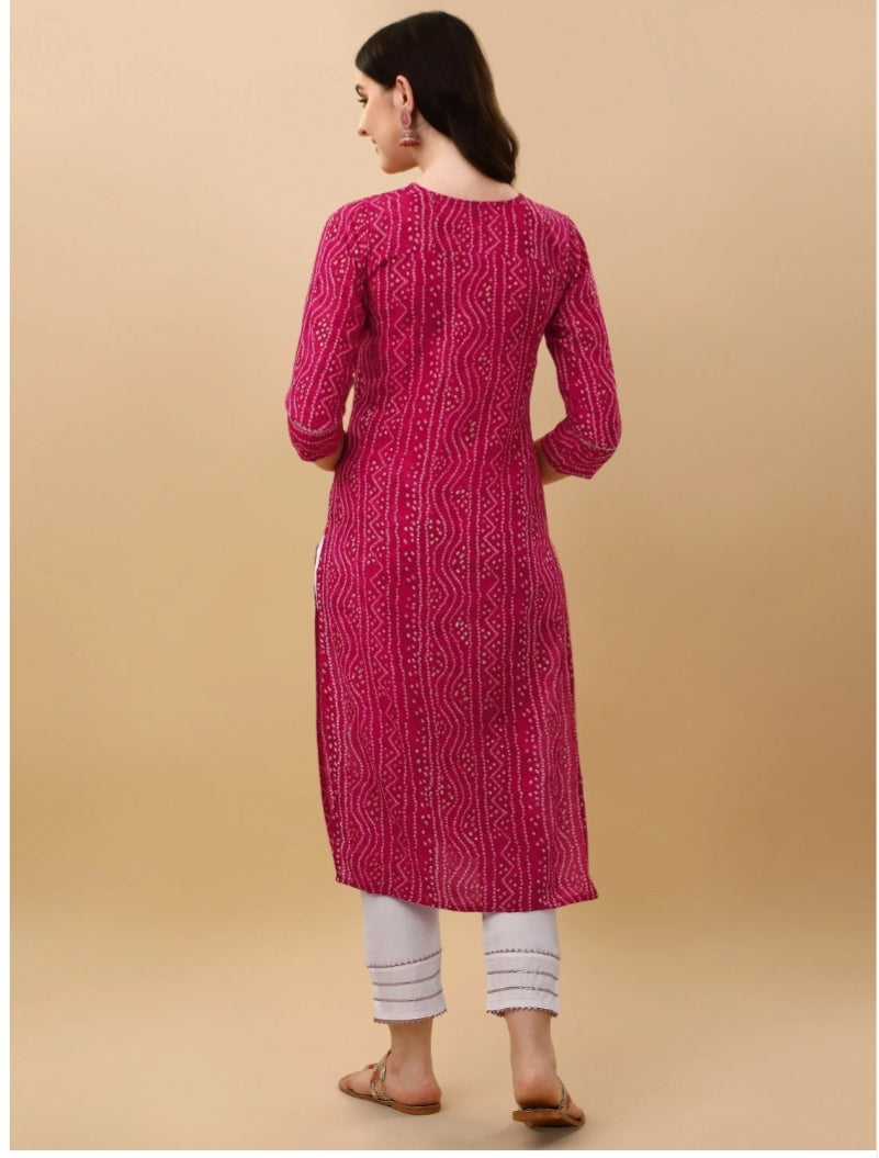 TRAHIMAM Cotton Blend Printed Kurti