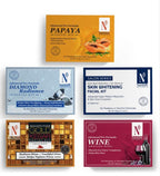 Nutriglow NATURAL'S Wine, Papaya, Gold Kesar, Skin Whitening, Diamond Radiance Facial kit Each 60gm